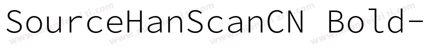 SourceHanScanCN Bold字体转换